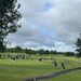 <Sunday morning gathering for s shotgun start with the weather somewhat better than Saturday.